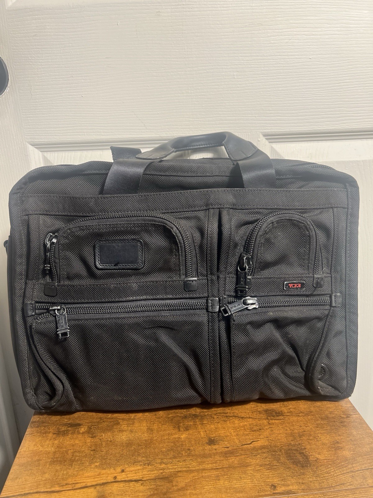 Tumi Black Business Bag Professional Laptop Briefcase No Shoulder Strap