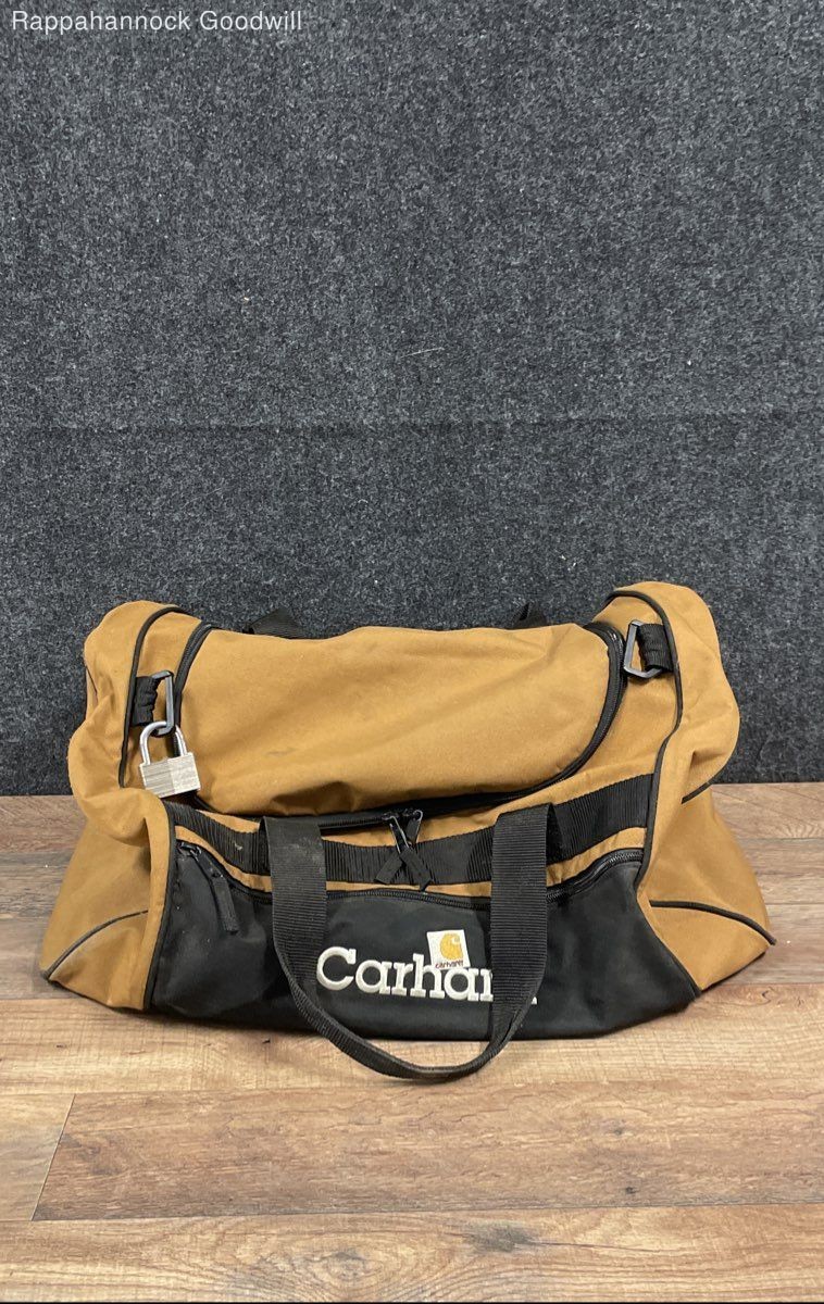Carhartt Brown Black A194 Canvas Duffle Work Bag Travel Large
