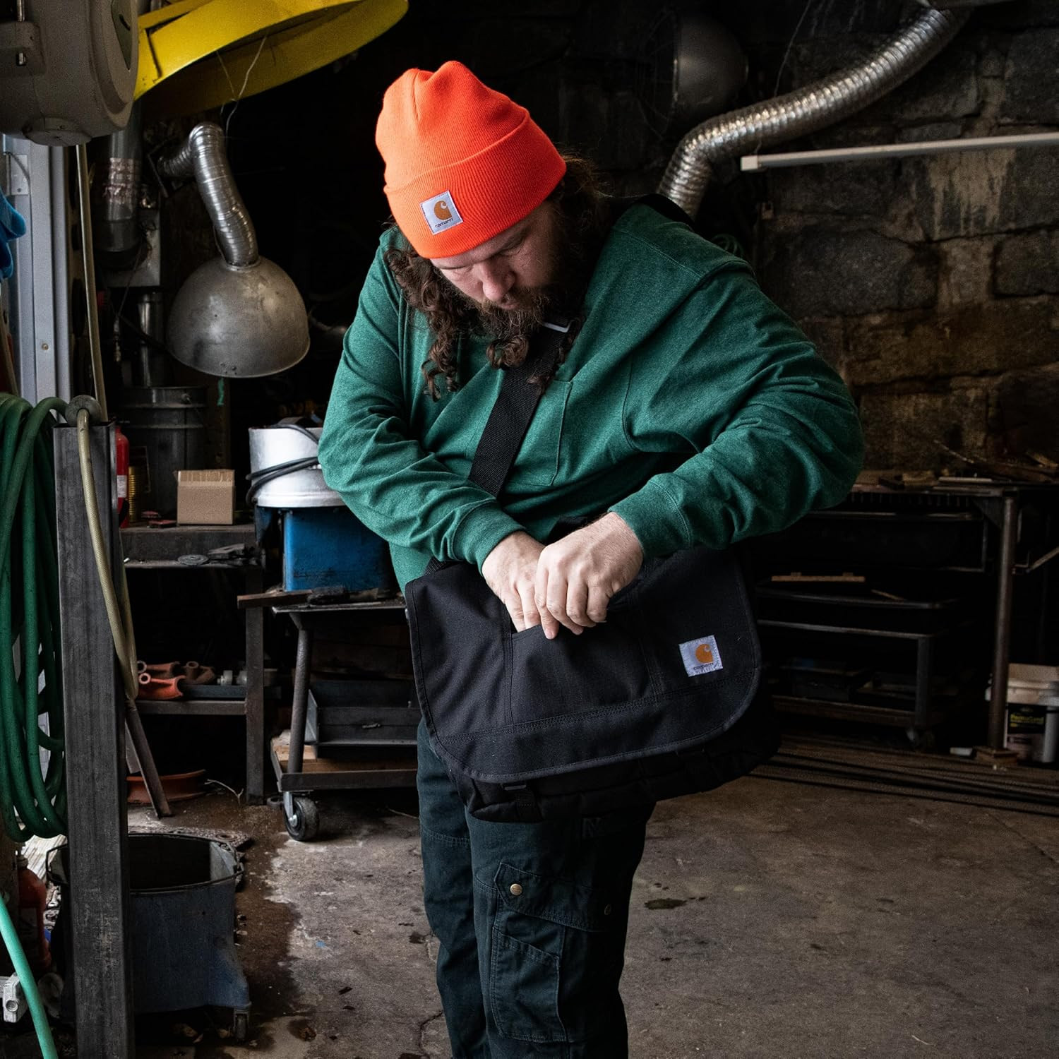 Carhartt Water-Resistant Messenger Bag for Work & Travel Adventures