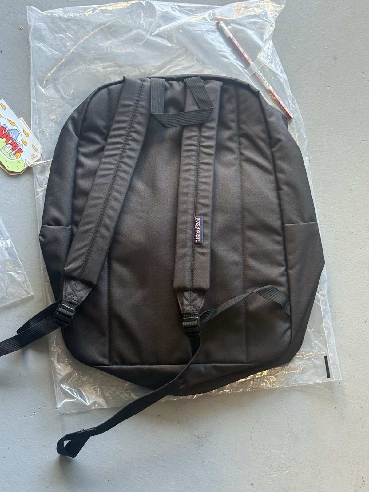 JanSport Black Medium Backpack Zip Closure Padded Straps Outer Pockets