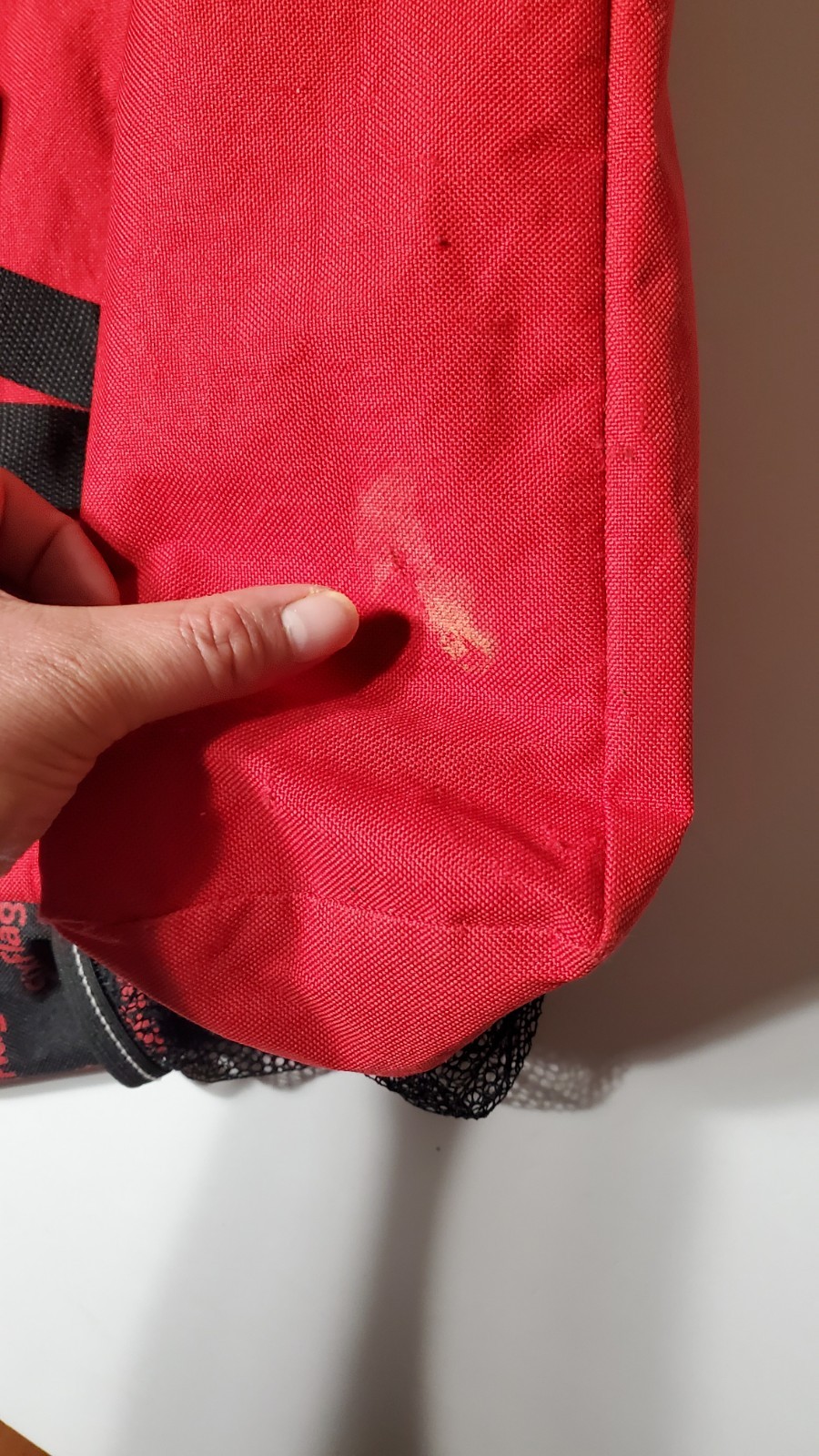 Vintage Six Flags Red & Black Tote Bag / Backpack Approximately 17″ X 14″