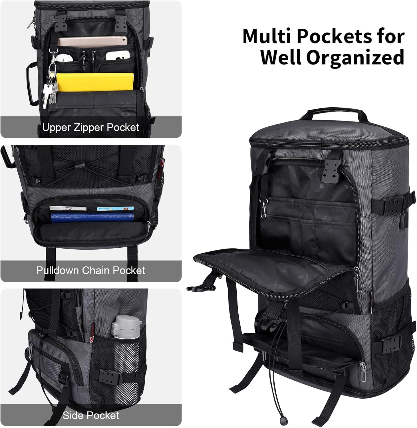 Versatile Men’s Travel Backpack with Shoe Compartment & 17″ Laptop Fit