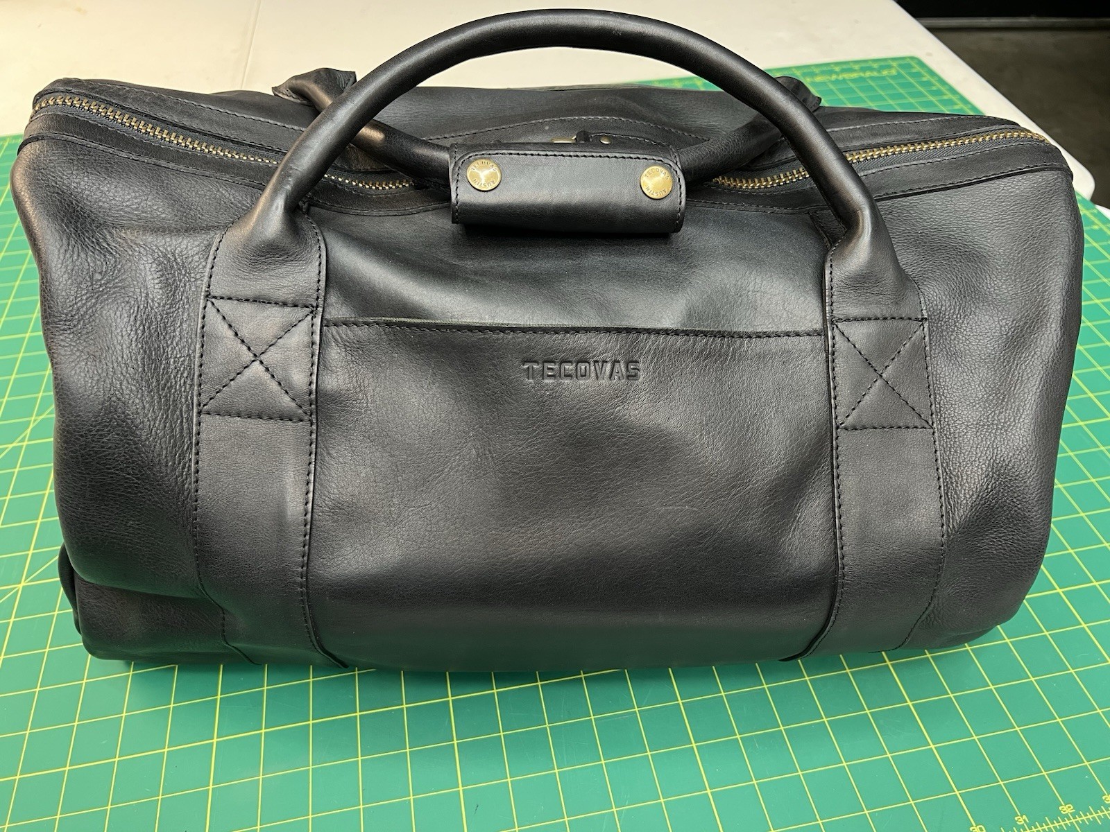 Tecovas Leather Weekender Duffle Bag Large Midnight Black Carry On Travel