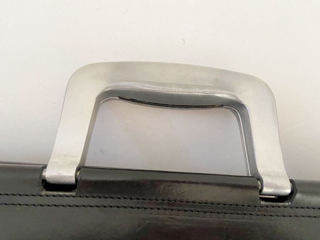 Bill Amberg ROCKET BAG Black Genuine Leather Business Bag Briefcase
