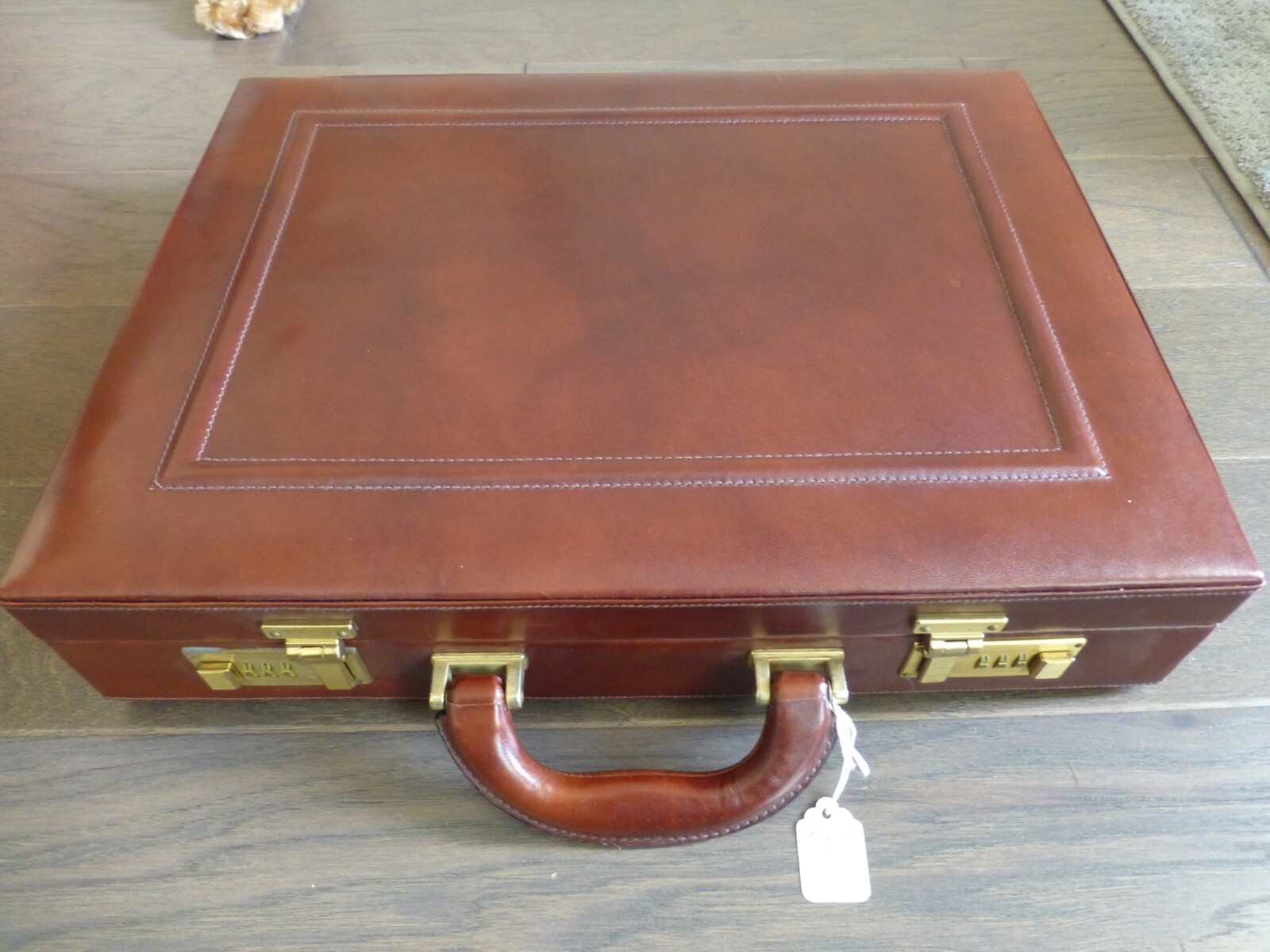 -Vintage- NOS Franco Fratelli Brown Leather Briefcase #1204