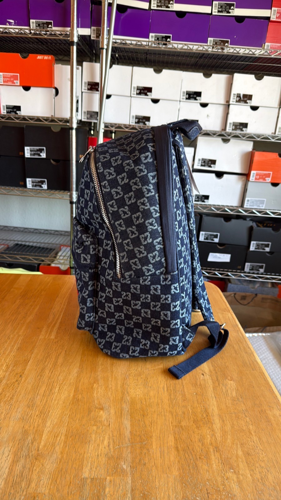 Nike Air Jordan Monogram Backpack Gym Bag MA9259-BHD Indigo Blue Laptop Sleeve
