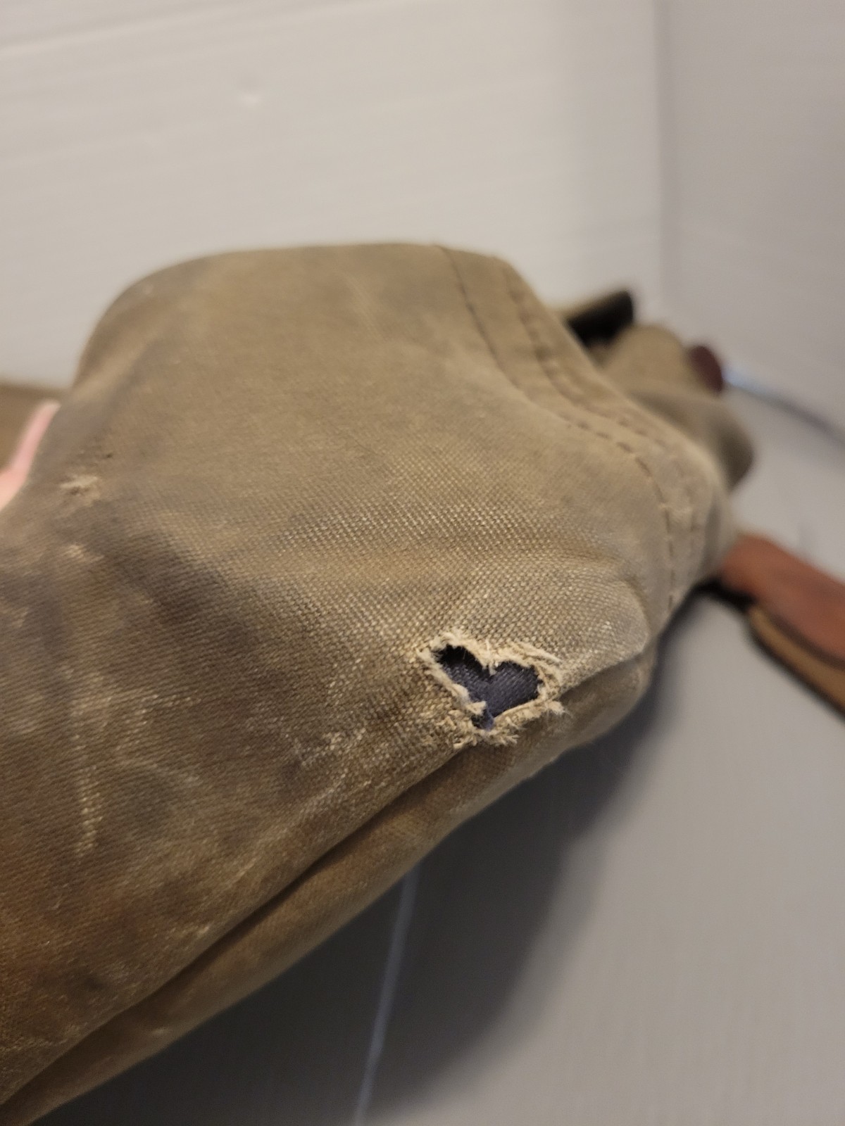 J Crew Dry Goods Abingdon Brown Waxed Canvas Leather Weekender Duffle Bag Read