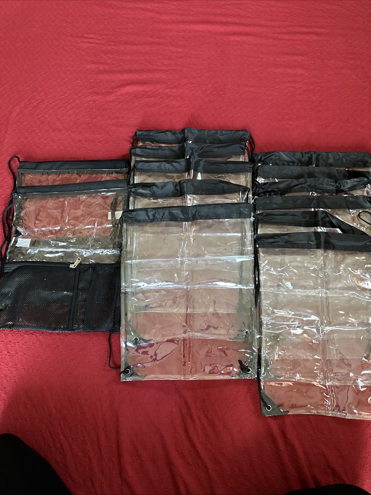 Lot 13 Clear Drawstring Backpacks Stadium Approved PVC School Security Bag