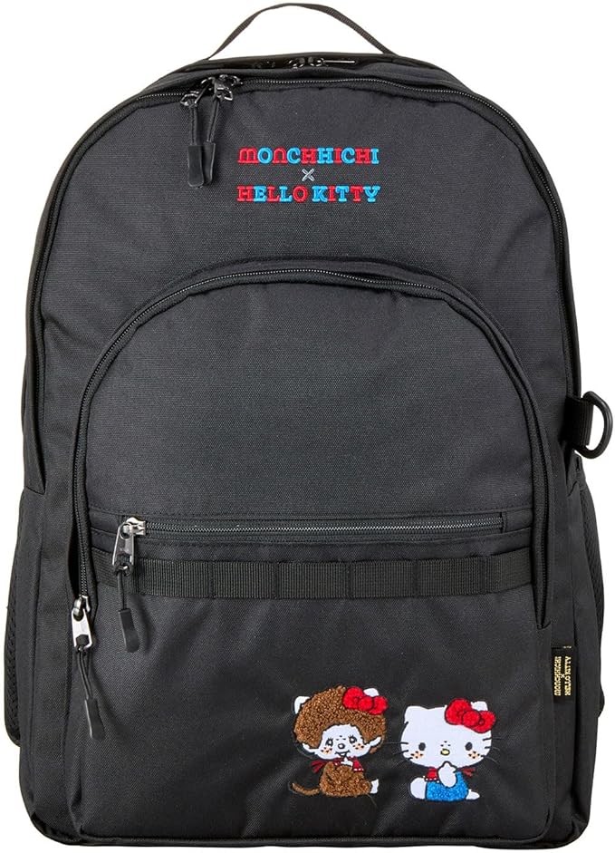 MONCHHICHI x HELLO KITTY Official Backpack Black 30L Travel Bag Japan NEW