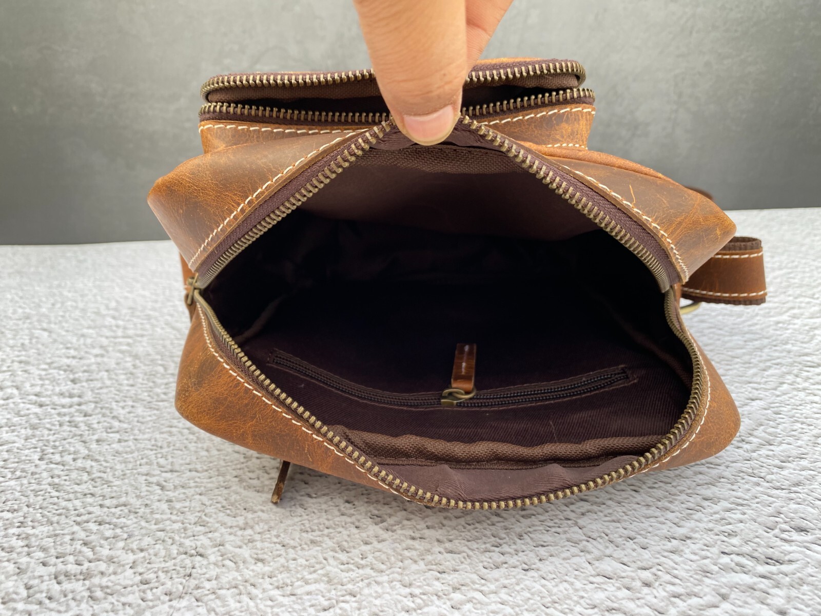 Crossbody Sling Bag Buffalo Leather Handbags Satchel Messenger Bags 10 In Small