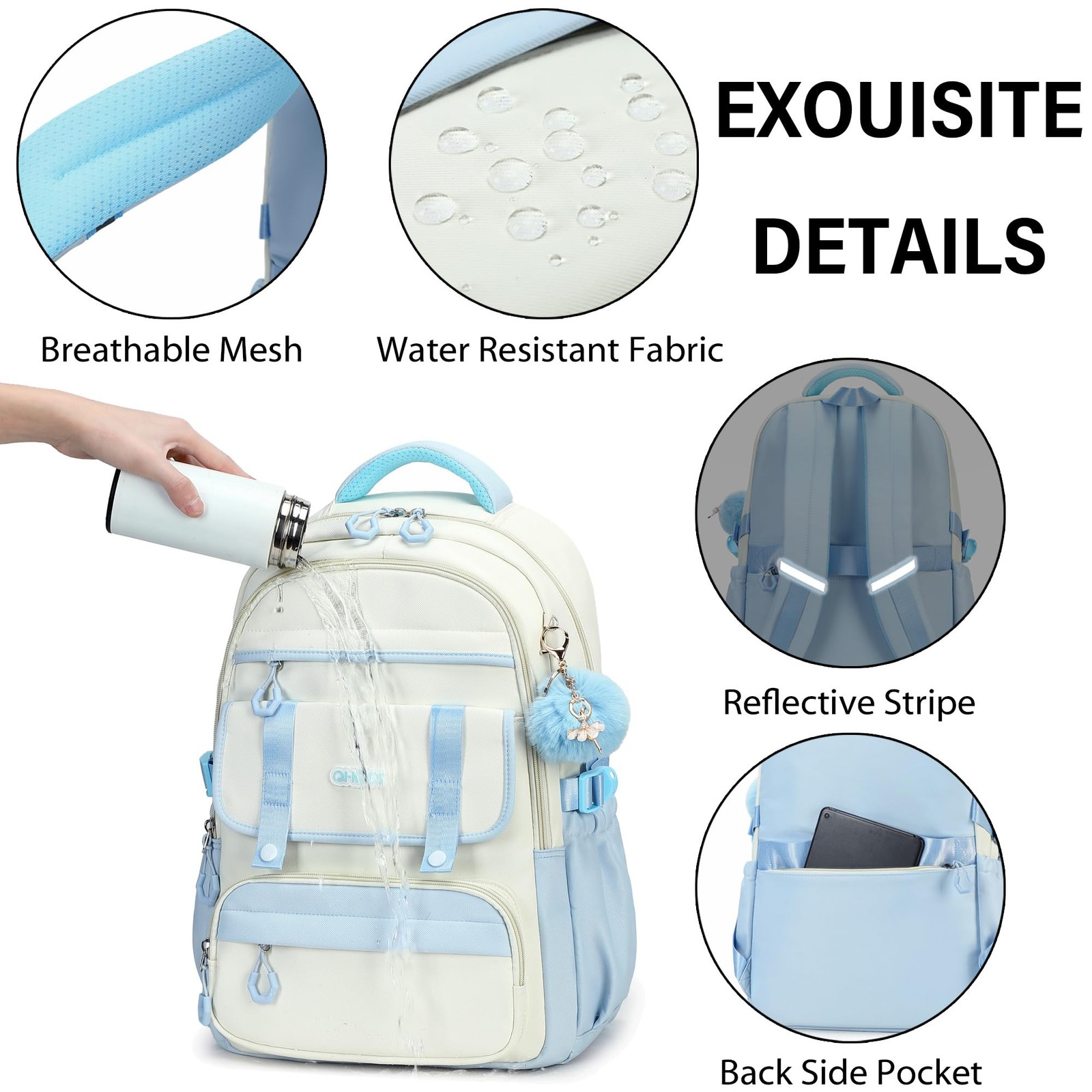 School Backpack for Girls, Laptop Backpack 15.6 Inch Kids Elementary Middle H…