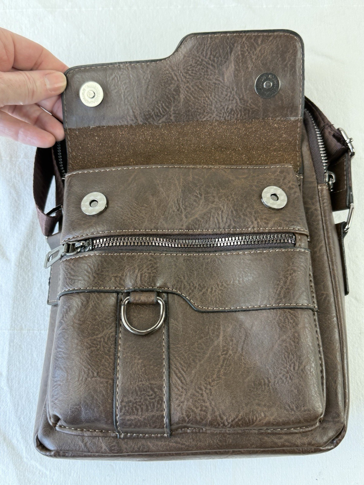 NEW WEIXIER Men Crossbody Bag Shoulder Bag PU Leather Messenger Bag Handbag