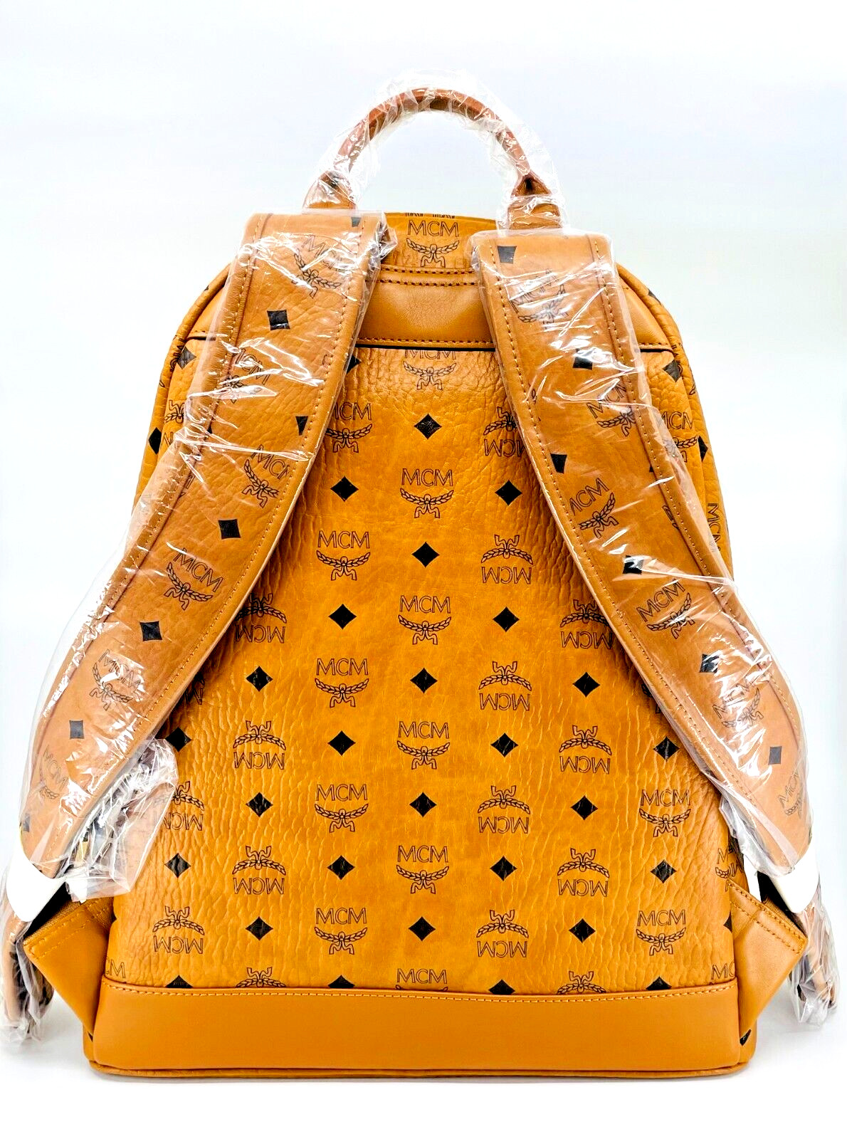 MCM Backpack DUAL STARK Visetos CognacBrown Medium MMK 6sve79 Leather Authentic
