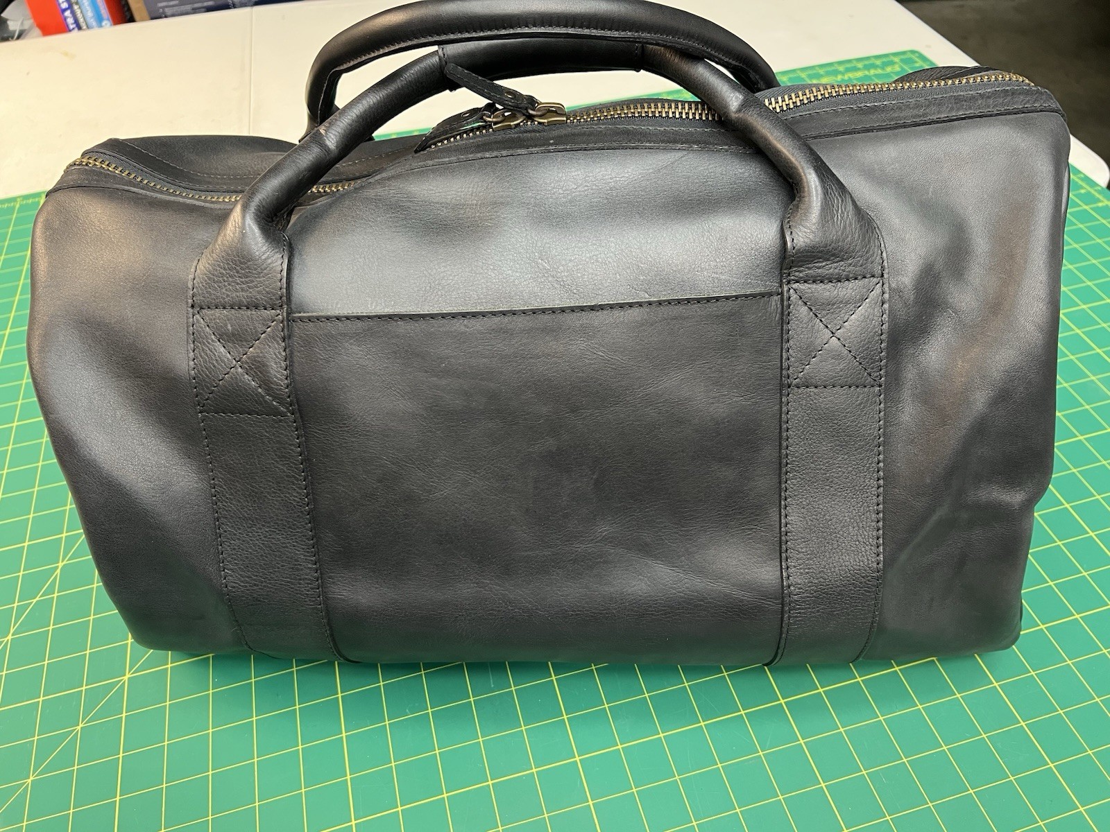 Tecovas Leather Weekender Duffle Bag Large Midnight Black Carry On Travel