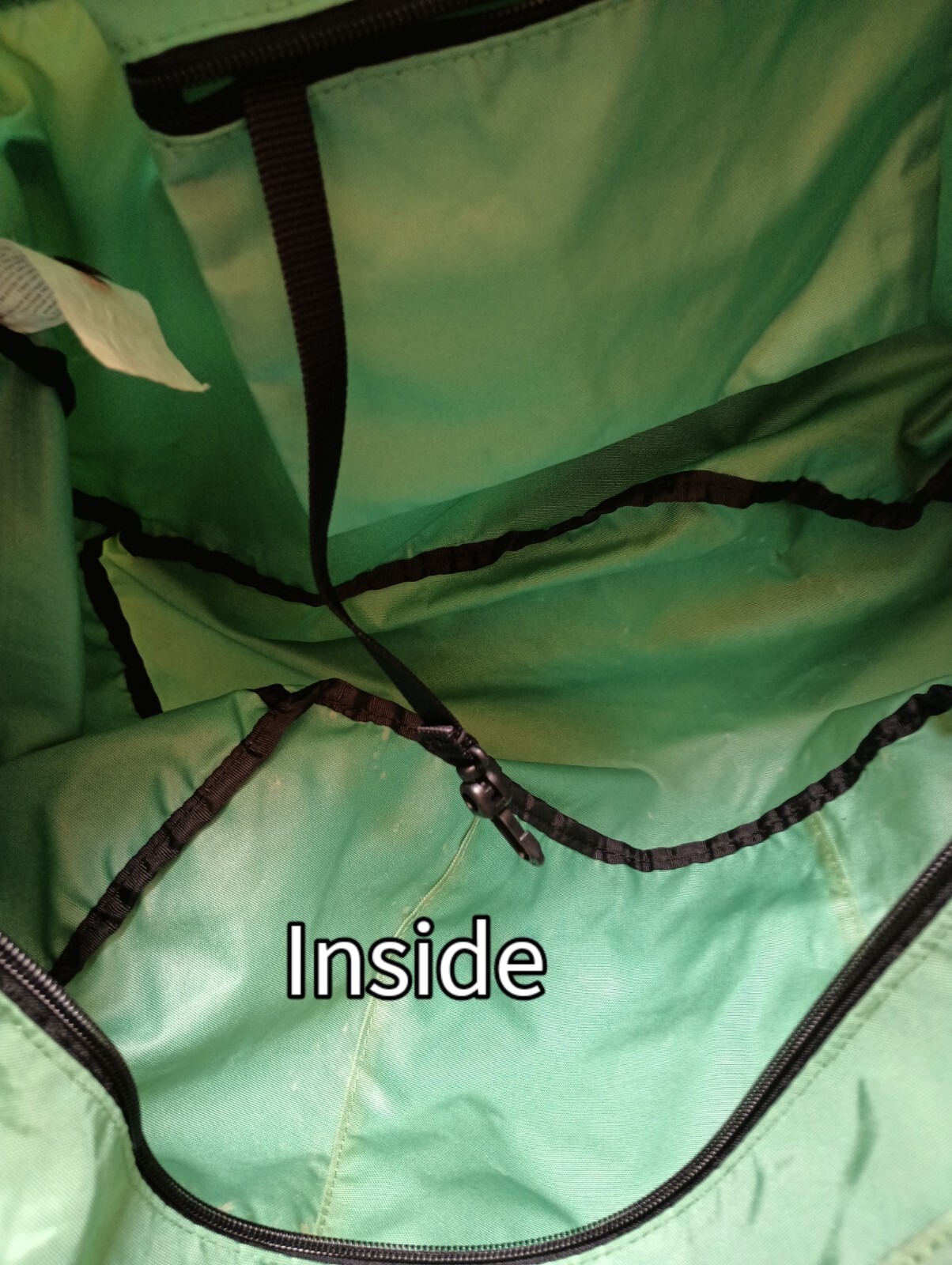 LL Bean Vintage Large Green Nylon Tote- pre-own- very good