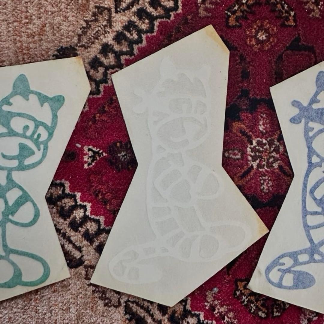 90’s Calvin & Hobbes Stencil Sticker – Blue, Green, Red, White