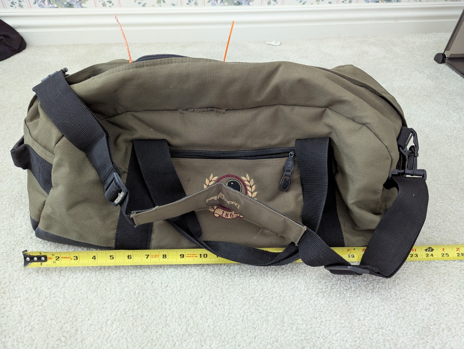 VTG Duck Head American Classic 36” Green Canvas Duffel Bag