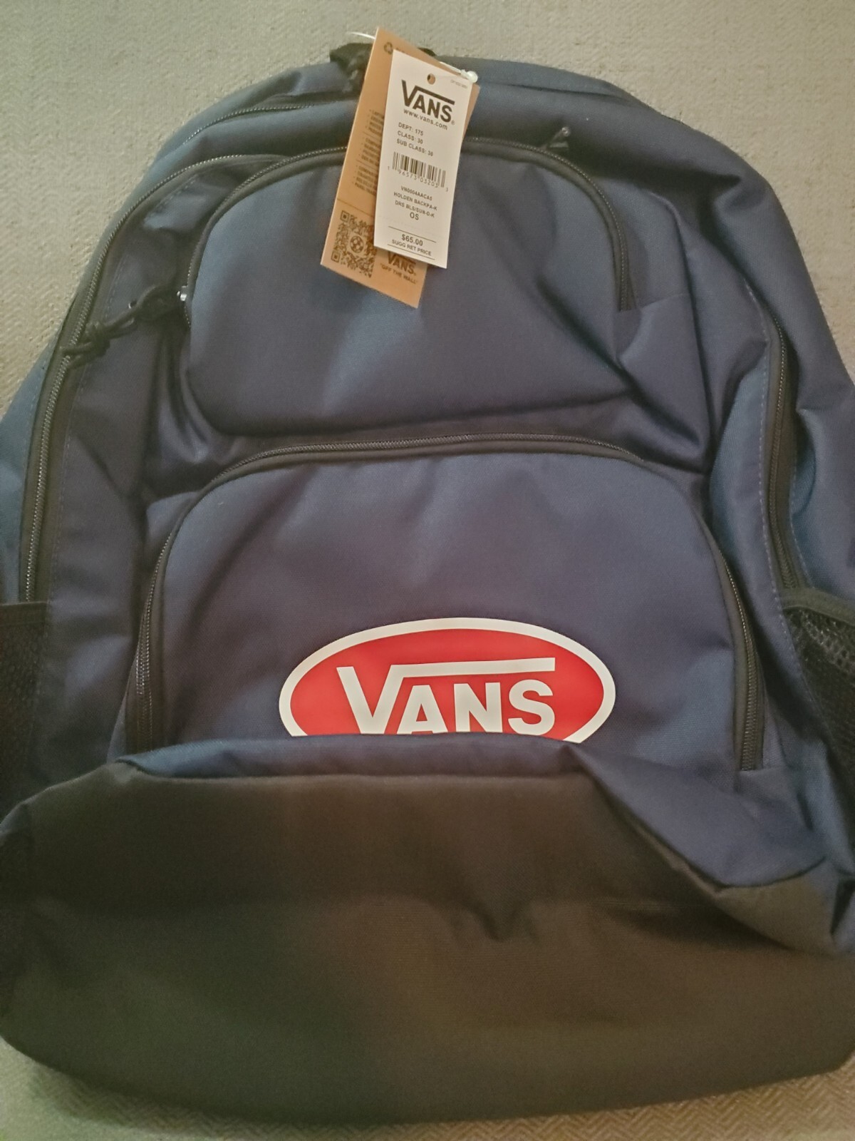 New Vans Adults Holden Adjustable Padded Backpack Rucksack Bag Blue