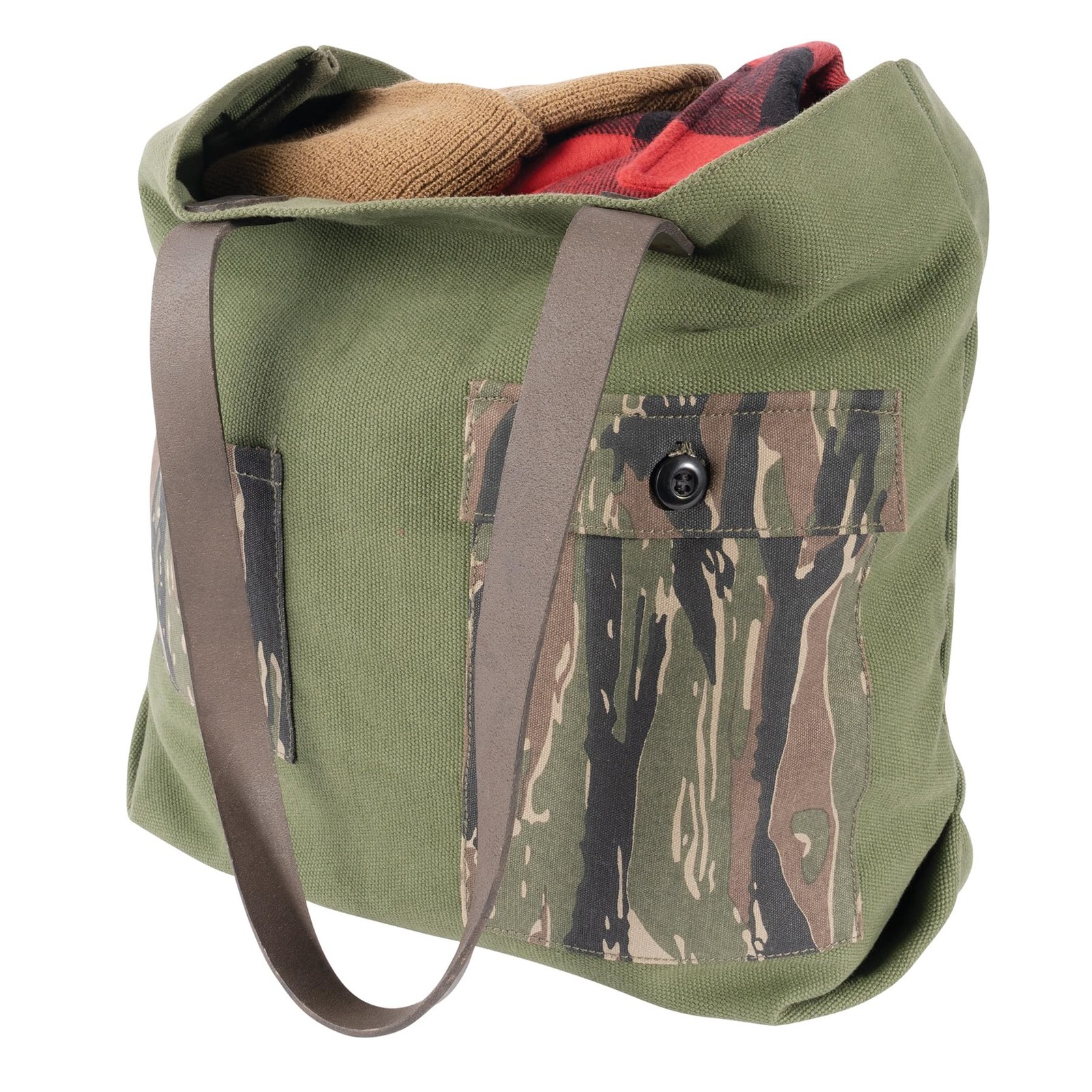 Rothco 24920: Camo Canvas Tote Bag One Size, Olive