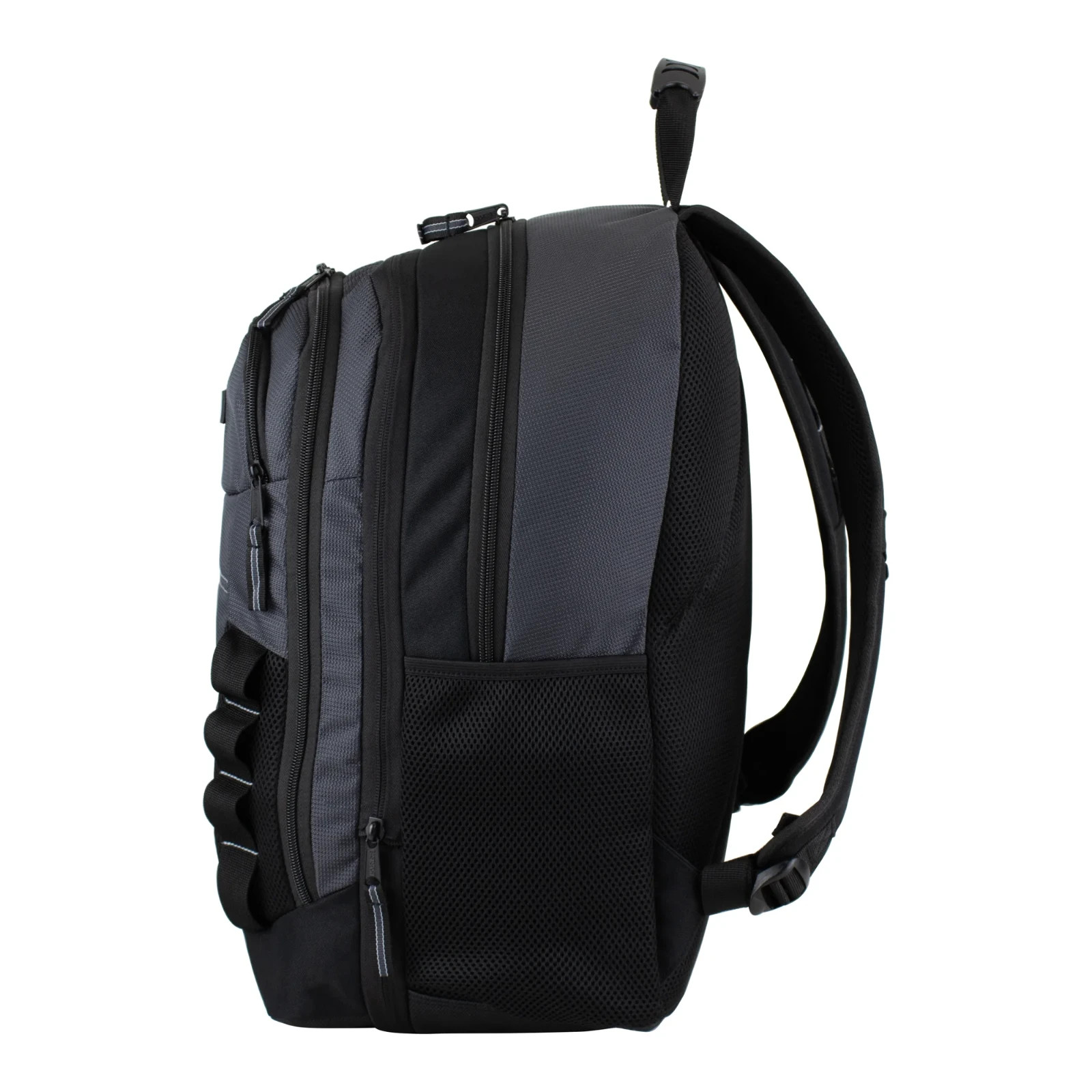 Eastsport Unisex MVP Expandable Recycled 19″ Backpack, Nine Iron (Black & Grey)
