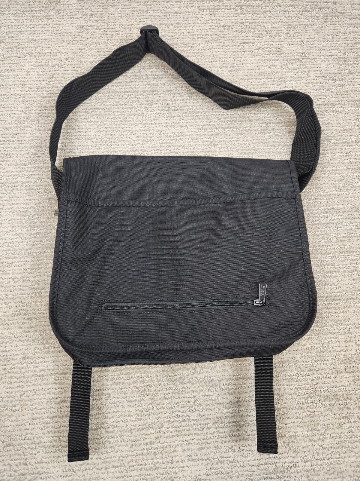 Manhattan Portage Messenger Bag Black Cordura Fabric Laptop Book Durable Canvas
