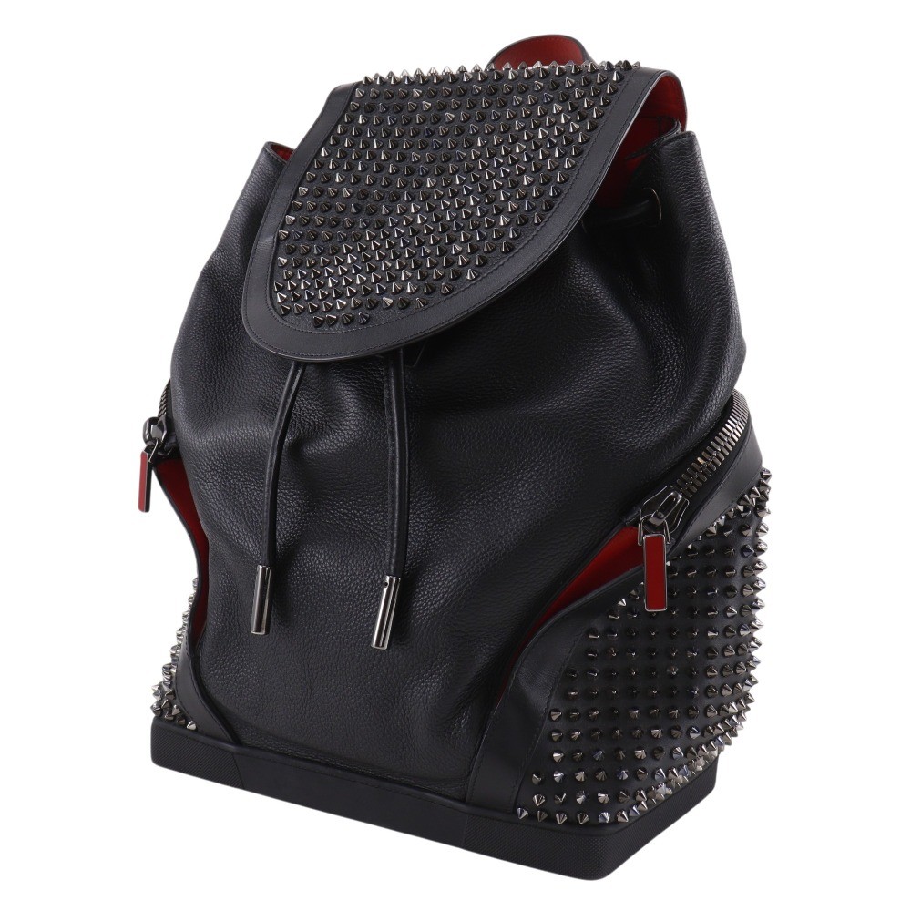 Christian Louboutin Explorer funk Backpack Daypack Studs black leather mens