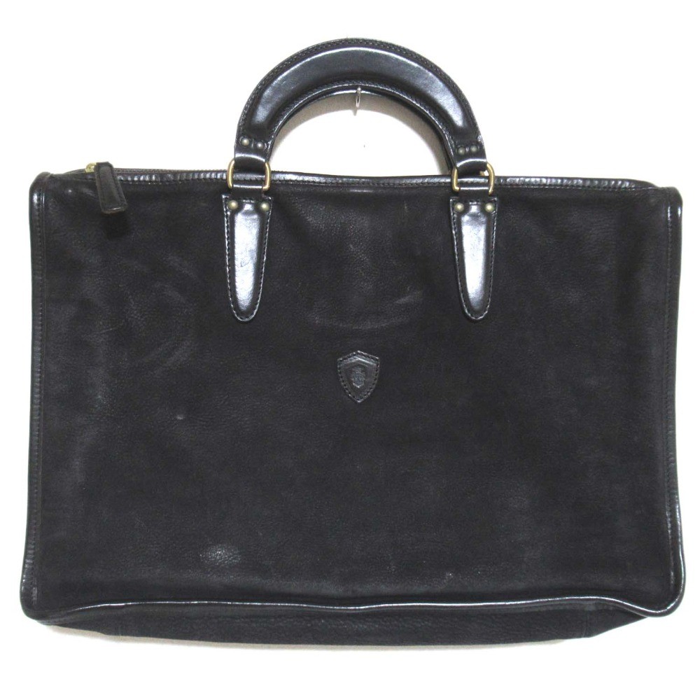 Felisi 9841 All Leather Briefcase Business Bag in Black mens USED