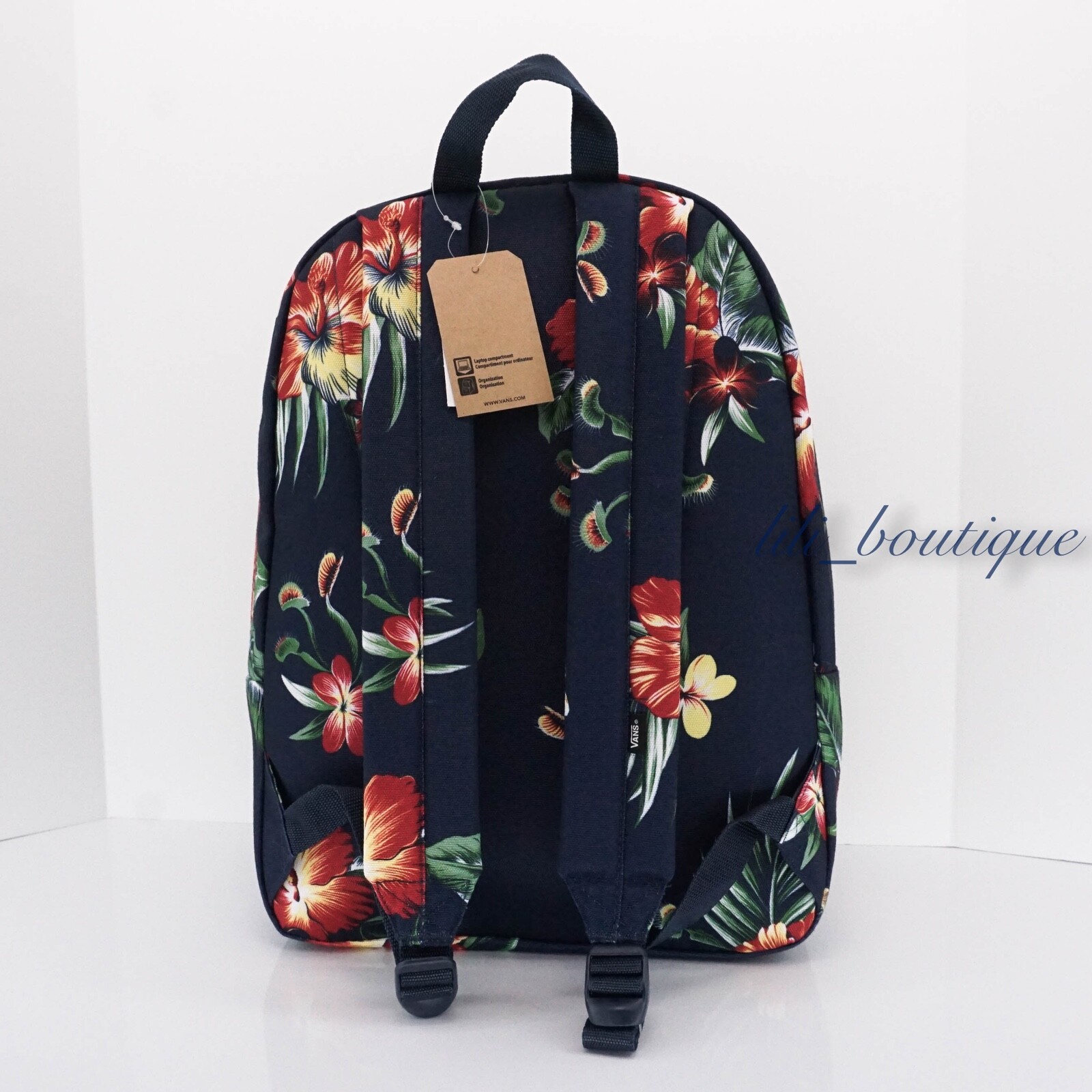 NWT Vans Old Skool III Backpack School Laptop Bag VN0A3I6RYKU Trap Floral Navy