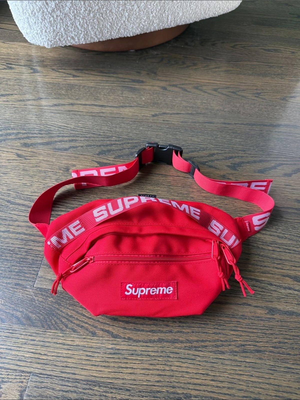 Supreme Red Logo Waist Bag