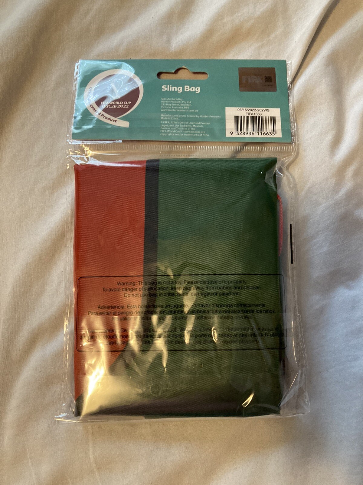 FIFA World Cup 2022 MEXICO Sling Bag 17″x13.5″ Soccer Drawstring Backpack NEW!!