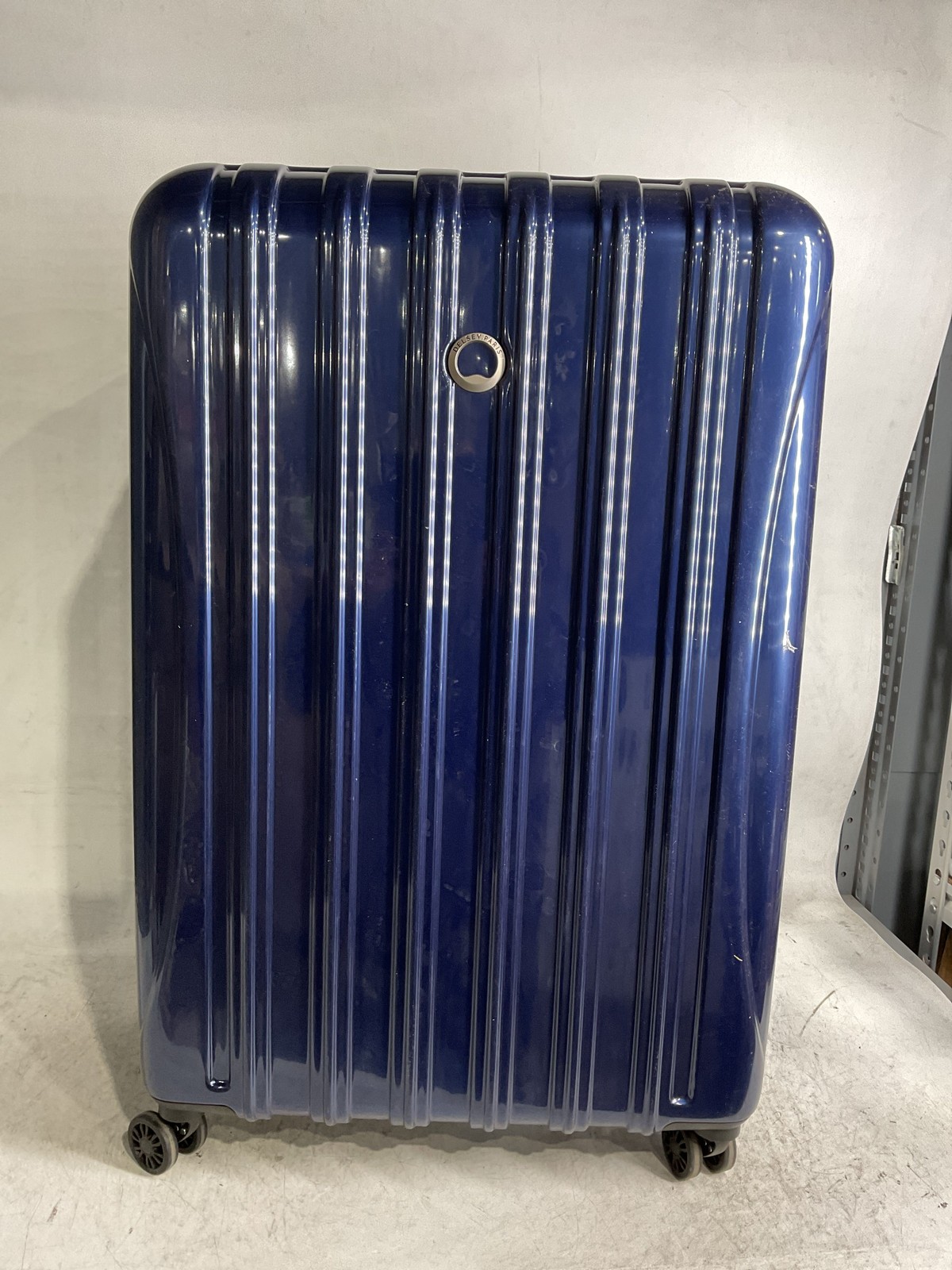 Delsey Helium Aero 29″ Expandable Spinner Trolley Blue Checked Large 29 Inch U10