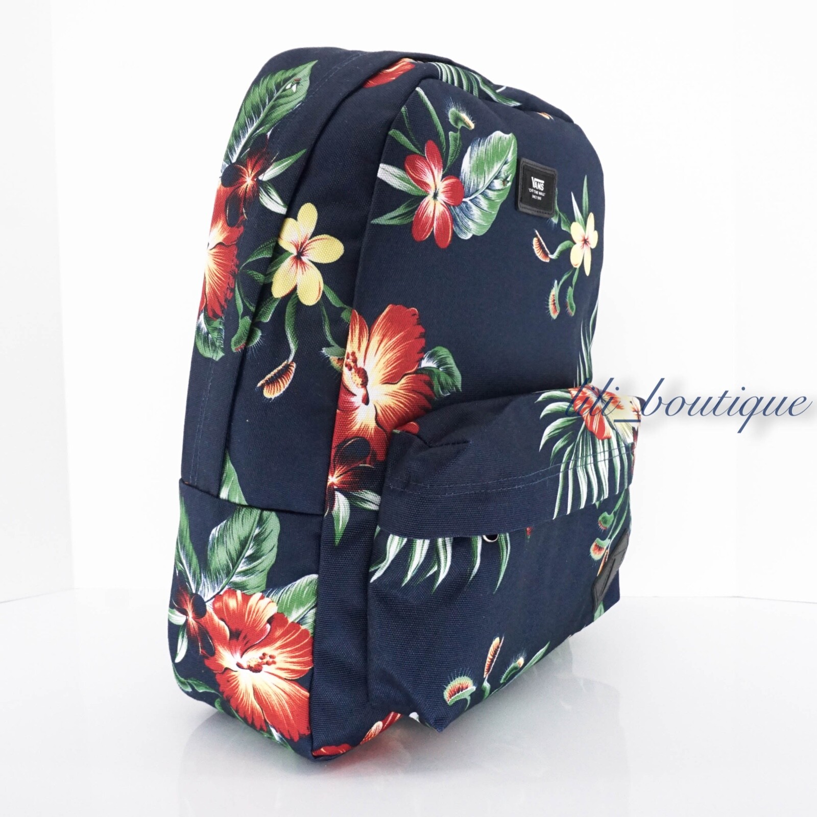 NWT Vans Old Skool III Backpack School Laptop Bag VN0A3I6RYKU Trap Floral Navy
