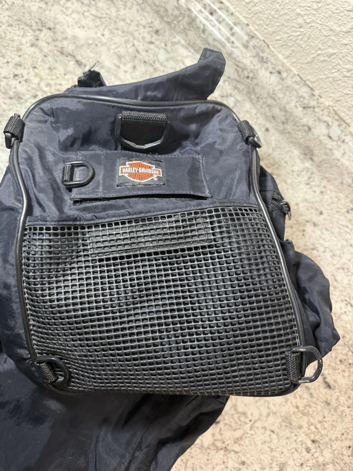 TRUE VINTAGE 90s HARLEY DAVIDSON AN AMERICAN LEGEND BLACK DUFFLE BAG Read