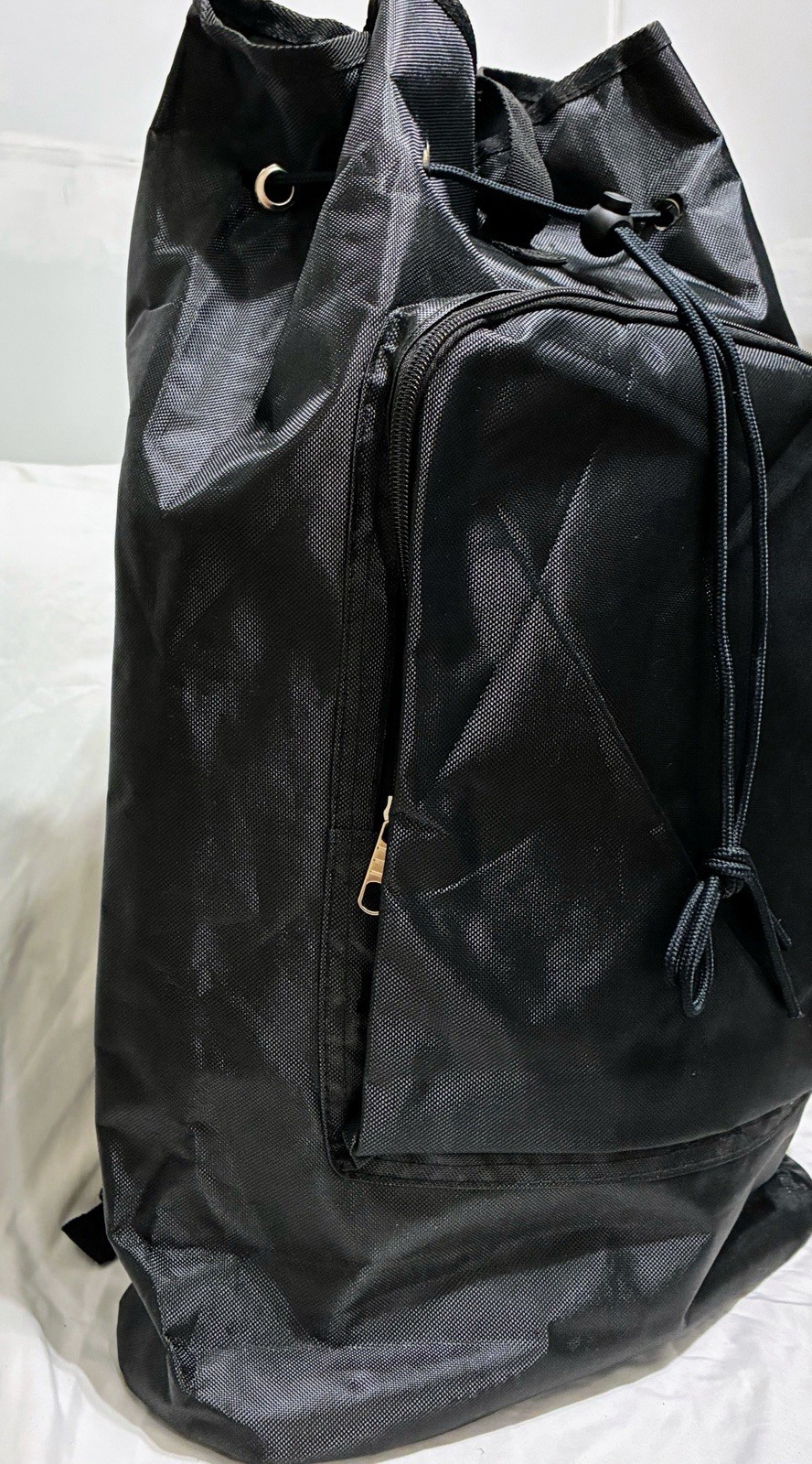 Large black thick fabric backpack for any use NWOT very nice