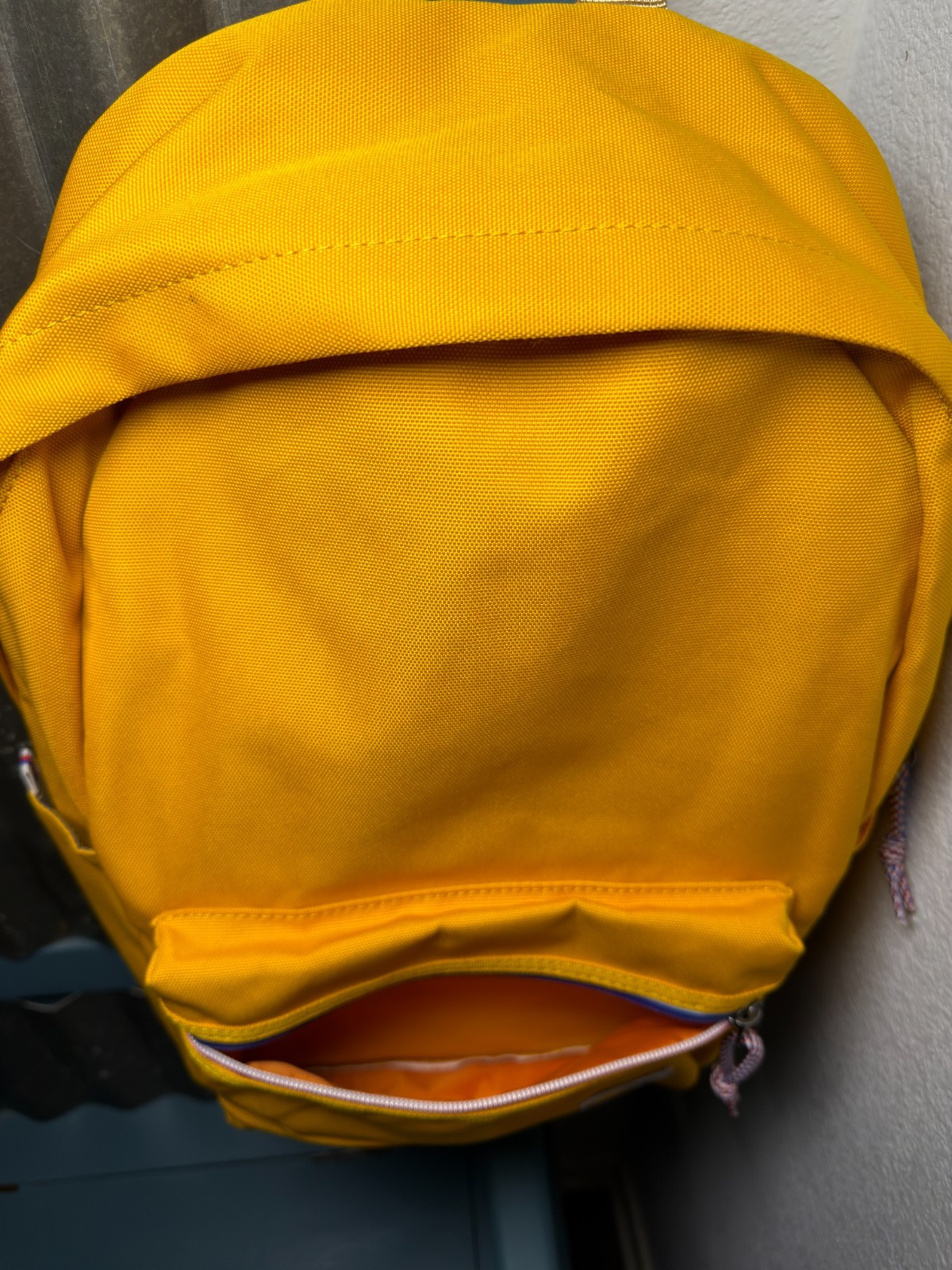 American Tourister UpBeat Backpack Yellow Canvas School Commute Bag Retro Travel