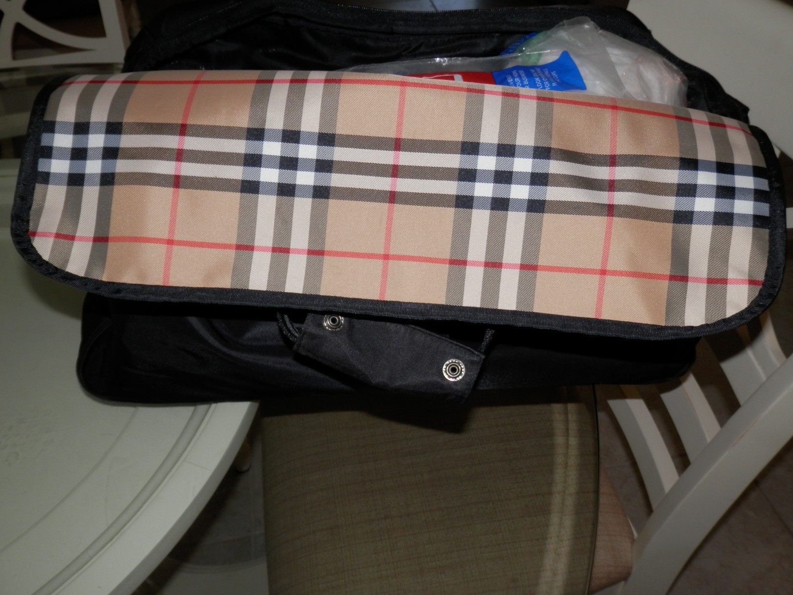 Authentic Burberry Golf Black Duffle Weekender Travel Bag