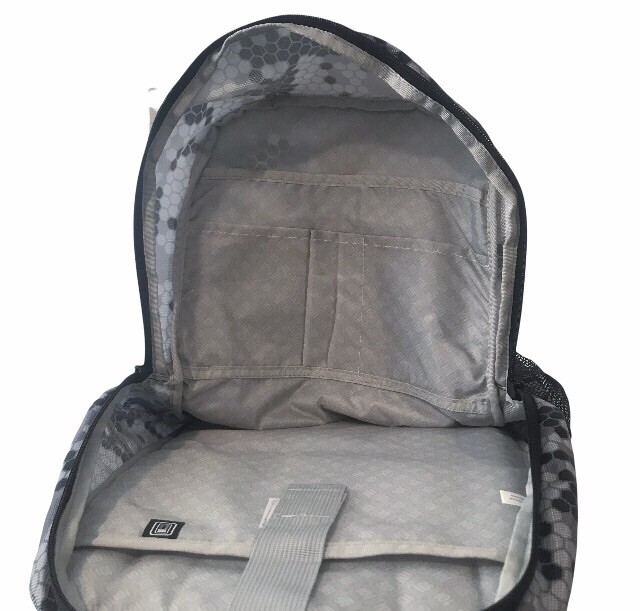 fūl Ful Bookbag Backpack Geometric Camo Pattern Bag Gray Black White New School
