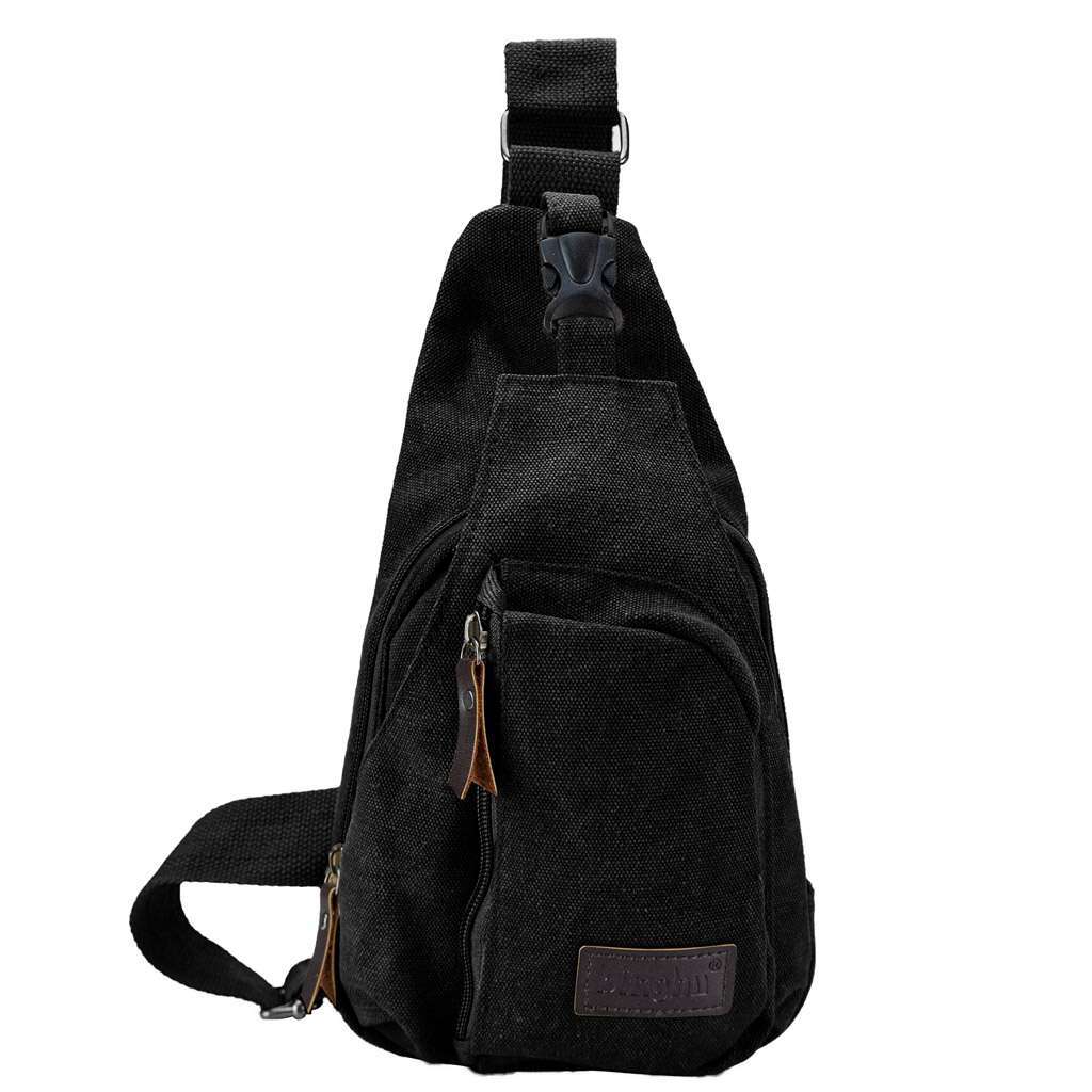 Vintage Men’s Canvas Messenger Shoulder Bag Crossbody Sling Chest Bags Satchel
