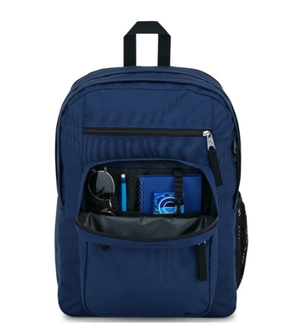 JanSport Big Student Backpack 15” Laptop Sleeve, Haul Handle Navy Brand New