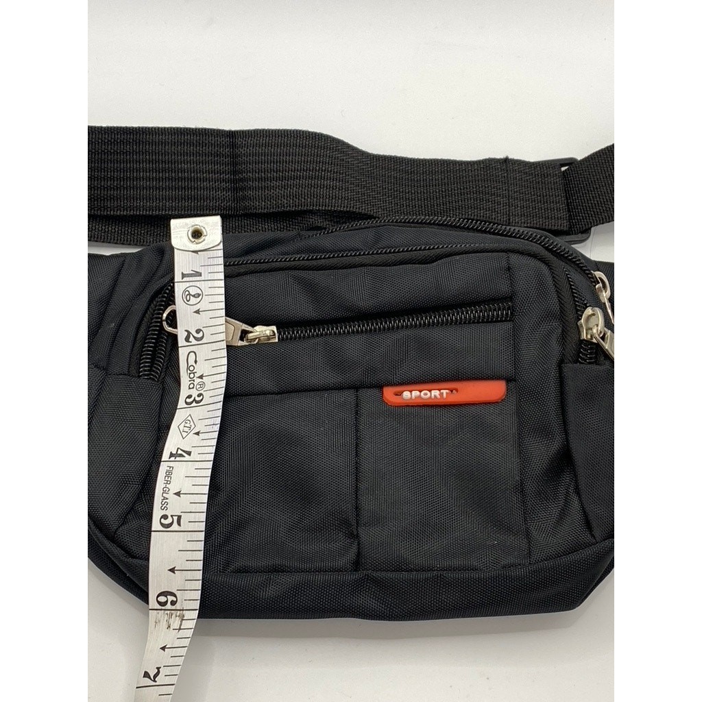 SPORT Unisex Adult Black Multi-Function Waist Belt Bag SZ OS