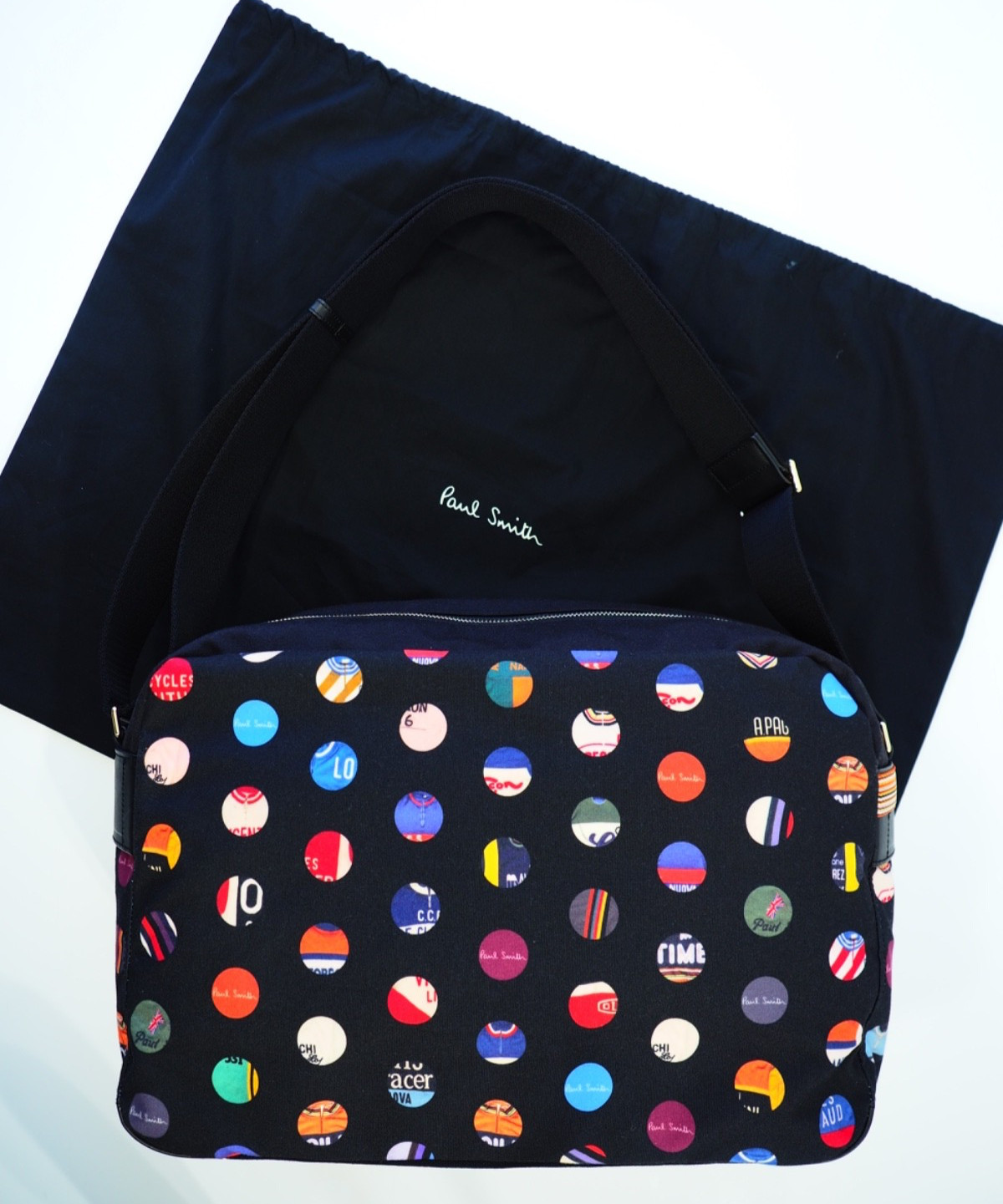 Paul Smith Bag Messenger Crossbody Laptop Colourful Bike Cycling Jersey Dots New