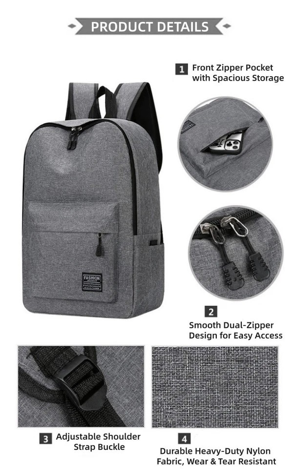 Men’s Nylon Backpack Laptop Travel School Business Casual Bookbag Daypack Bag US