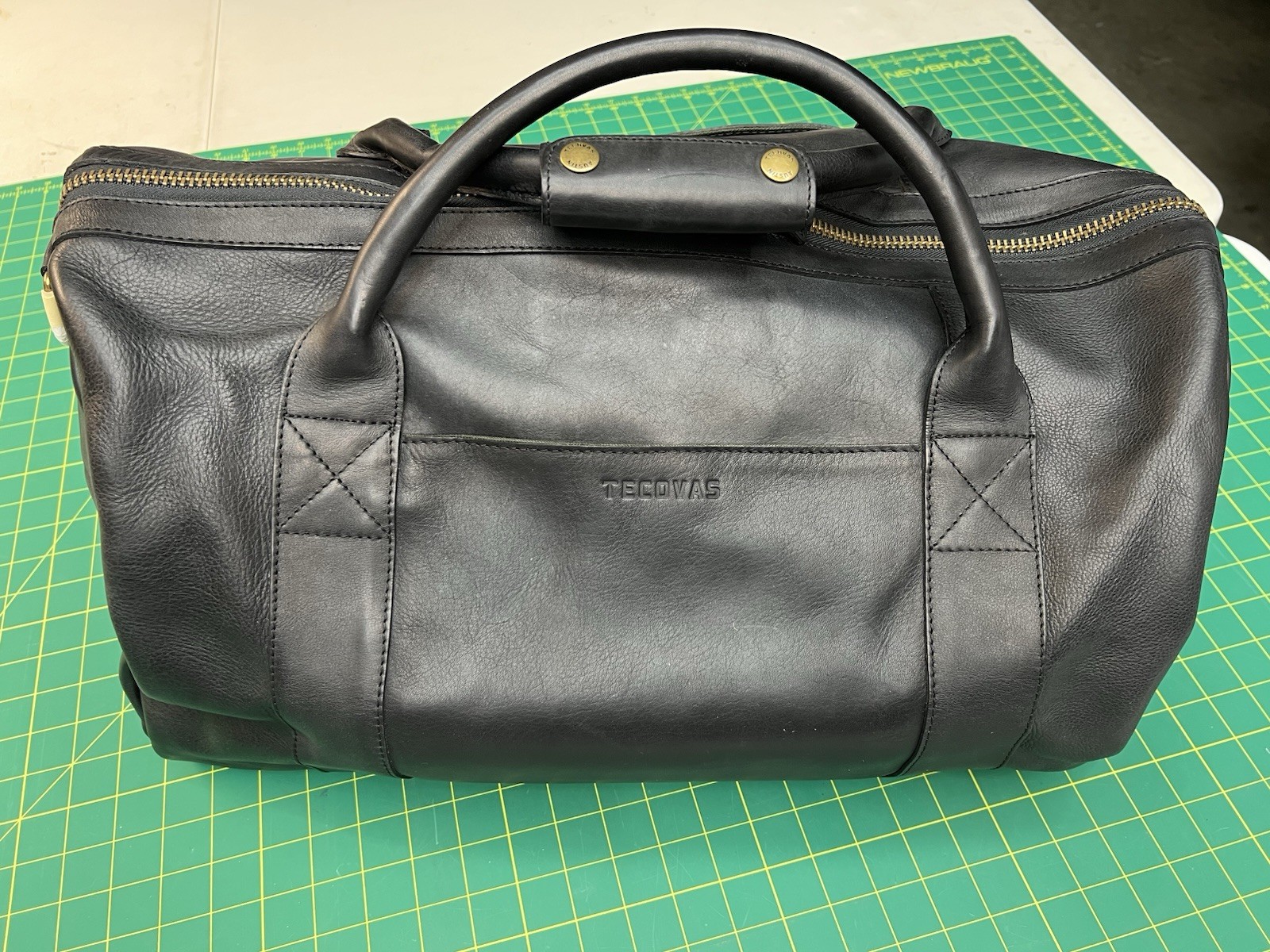 Tecovas Leather Weekender Duffle Bag Large Midnight Black Carry On Travel
