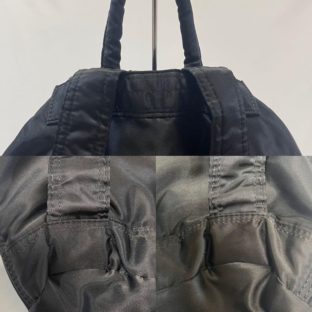 PORTER TANKER Backpack Nylon Black Used 37.5cm 28 to 32cm Authentic