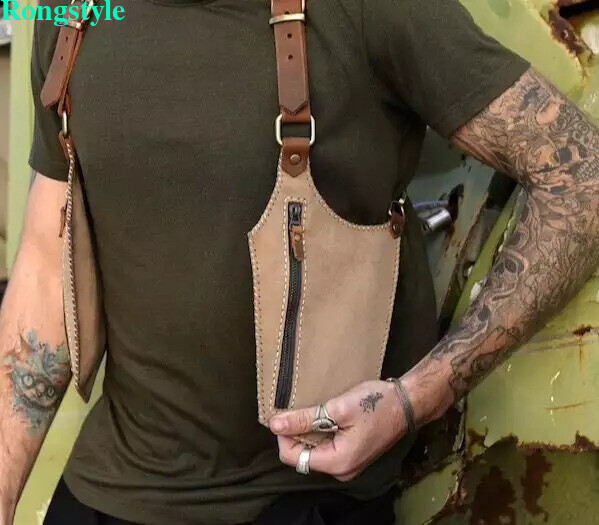Adjustable AntiTheft Hidden Underarm Shoulder Bag PU Leather Wallet Strap Pocket