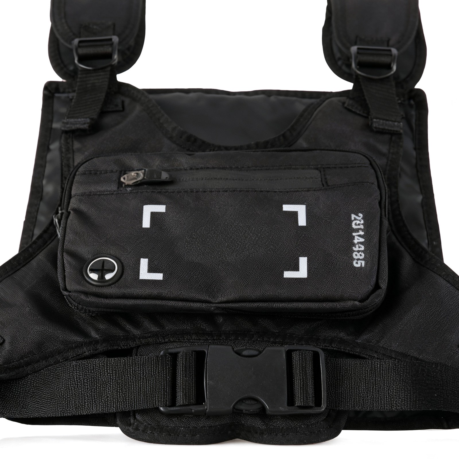 (Black)Generic Waterproof Chest Bag Lightweight Nylon Wear Resistant Chest Pack