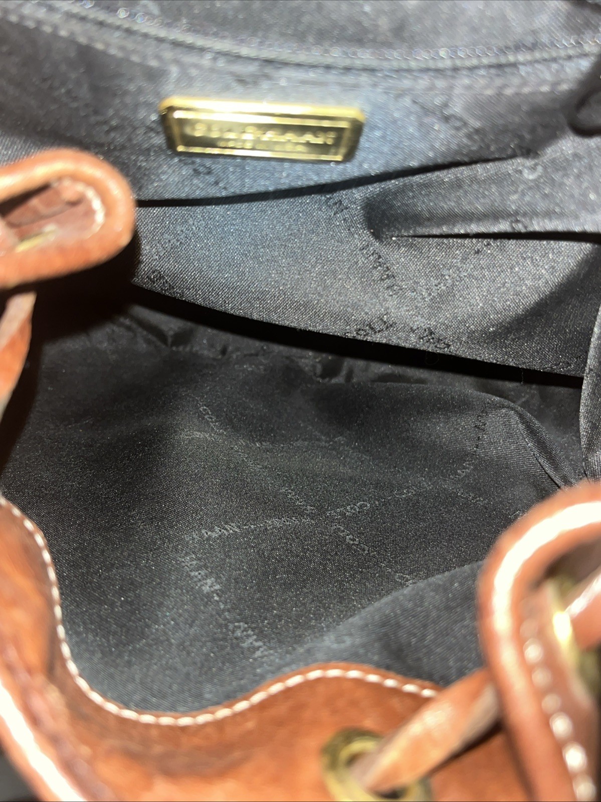Vintage 90’s Cole Haan Brown Leather Backpack Purse 11×11”