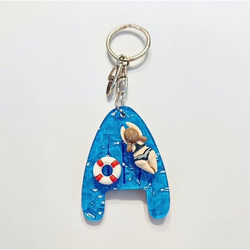 Strong Acrylic Keychain for Couples Gym Swimming Pool Accessories Decoration