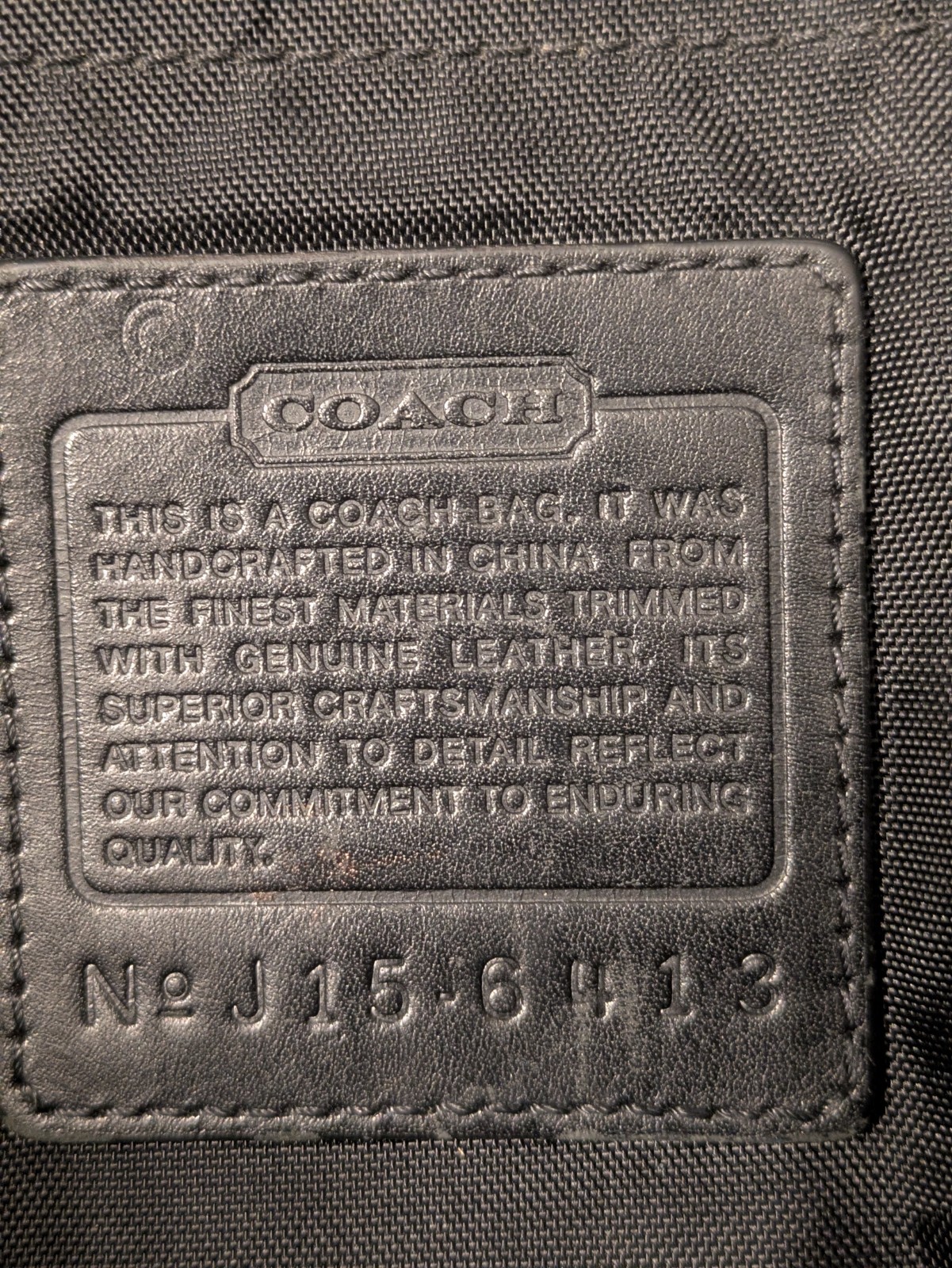 COACH Leatherware Black Leather/canvas Messenger BagJ15-6413