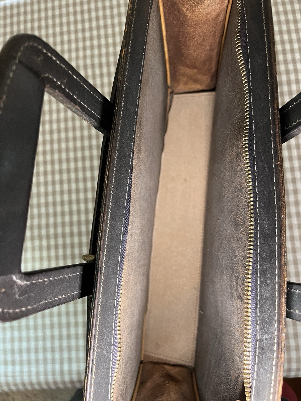 Vintage Schlesinger Brothers Black Leather Briefcase / Portfolio 1970’s-80’s
